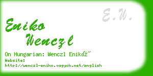 eniko wenczl business card